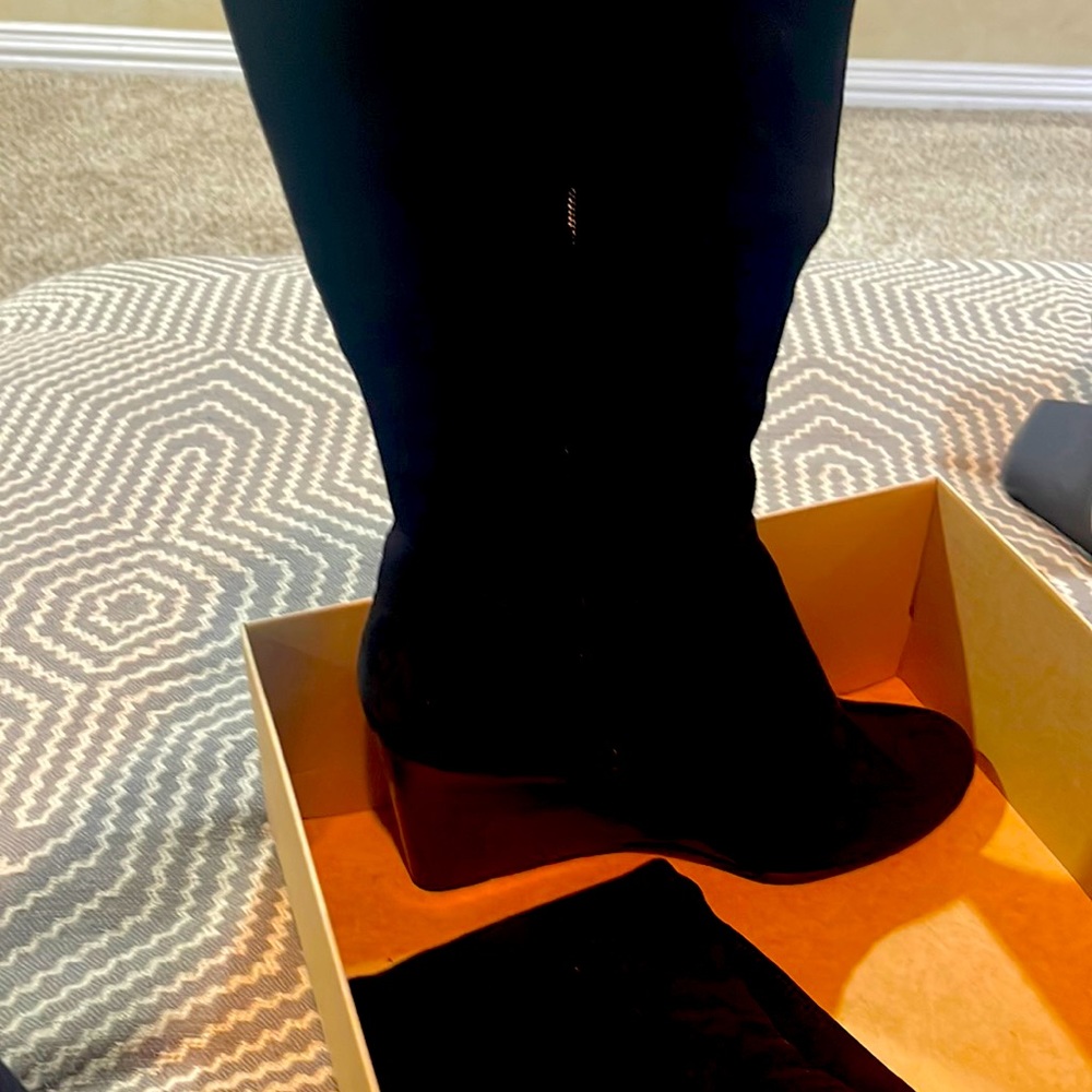 Cole Haan suede boots 3 inch wedges heel. Only worn